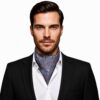 Esarfa ascot eleganta, stil elegant british gentleman, de ocazie, model print paisley, Multicolor Bleumarin 2 Esarfa ascot eleganta, stil elegant british gentleman, de ocazie, model print paisley, Multicolor Bleumarin