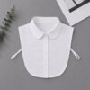 Guler fals de camasa, detasabil, model simplu rotunjit, White