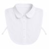 Guler fals de camasa, detasabil, model simplu rotunjit, White