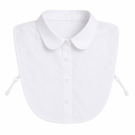 Guler fals de camasa, detasabil, model simplu rotunjit, White
