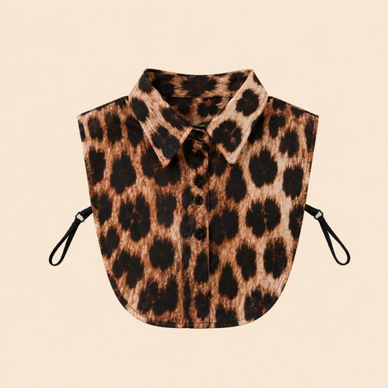 Guler fals de camasa, detasabil, model animal print 3 Guler fals de camasa, detasabil, model animal print