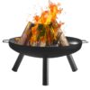 Semineu exterior tip vatra de foc cu trepied KESNUP, ideal ca gratar pe lemne, bol pentru foc camping si ceaun, dimensiuni 58 x 23 cm, structura din otel, 3 picioare detasabile, manere laterale pentru transport, rezistent la temperaturi ridicate, Negru 1 Semineu exterior tip vatra de foc cu trepied KESNUP, ideal ca gratar pe lemne, bol pentru foc camping si ceaun, dimensiuni 58 x 23 cm, structura din otel, 3 picioare detasabile, manere laterale pentru transport, rezistent la temperaturi ridicate, Negru