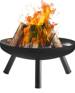 Semineu exterior tip vatra de foc cu trepied KESNUP, ideal ca gratar pe lemne, bol pentru foc camping si ceaun, dimensiuni 58 x 23 cm, structura din otel, 3 picioare detasabile, manere laterale pentru transport, rezistent la temperaturi ridicate, Negru 1 Semineu exterior tip vatra de foc cu trepied KESNUP, ideal ca gratar pe lemne, bol pentru foc camping si ceaun, dimensiuni 58 x 23 cm, structura din otel, 3 picioare detasabile, manere laterale pentru transport, rezistent la temperaturi ridicate, Negru
