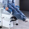 Cadru de sprijin pentru vasul de toaleta KESNUP, inaltime si latime ajustabile, prindere vas toaleta, baza stabilia antiderapanta, ajutor pentru ridicarea in picioare la toaleta, seniori, persoane cu dizabilitati, femei insarcinate, Alb / Albastru / Negru