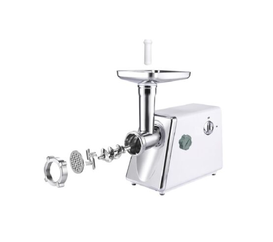 "Masina de tocat carne electrica cu 3 site si putere 2800W KESNUP, multifunctionala, functie de inversare rotatie, control al texturii carnii, site: 3 mm, 5 mm 7 mm, include accesorii pentru umplerea carnatilor, dimensiuni 34 x 33.5 x 9 cm, Alb / Argintiu" 2 "Masina de tocat carne electrica cu 3 site si putere 2800W KESNUP, multifunctionala, functie de inversare rotatie, control al texturii carnii, site: 3 mm, 5 mm 7 mm, include accesorii pentru umplerea carnatilor, dimensiuni 34 x 33.5 x 9 cm, Alb / Argintiu"