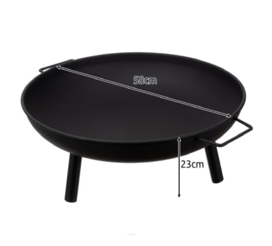 Semineu exterior tip vatra de foc cu trepied KESNUP, ideal ca gratar pe lemne, bol pentru foc camping si ceaun, dimensiuni 58 x 23 cm, structura din otel, 3 picioare detasabile, manere laterale pentru transport, rezistent la temperaturi ridicate, Negru 2 Semineu exterior tip vatra de foc cu trepied KESNUP, ideal ca gratar pe lemne, bol pentru foc camping si ceaun, dimensiuni 58 x 23 cm, structura din otel, 3 picioare detasabile, manere laterale pentru transport, rezistent la temperaturi ridicate, Negru