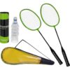 Set badminton cu 2 palete si accesorii KESNUP, include 6 fluturasi, ideal pentru jocul in vacanta, plaja, gradina, constructie usoara, materiale durabile, husa de protectie si transport, Verde / Negru 3 Set badminton cu 2 palete si accesorii KESNUP, include 6 fluturasi, ideal pentru jocul in vacanta, plaja, gradina, constructie usoara, materiale durabile, husa de protectie si transport, Verde / Negru