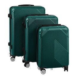 Set 3 trolere pentru calatorii si voiaj KESNUP, bagaje de cala si cabina, rotire silentioasa pivotanta 360 grade, dimensiuni 54 × 36 × 20 cm / 65 × 43 × 25 cm / 74 × 48 × 28 cm, maner telescopic, material ABS premium, inchidere fermoar si cifru, Verde 1 Set 3 trolere pentru calatorii si voiaj KESNUP, bagaje de cala si cabina, rotire silentioasa pivotanta 360 grade, dimensiuni 54 × 36 × 20 cm / 65 × 43 × 25 cm / 74 × 48 × 28 cm, maner telescopic, material ABS premium, inchidere fermoar si cifru, Verde